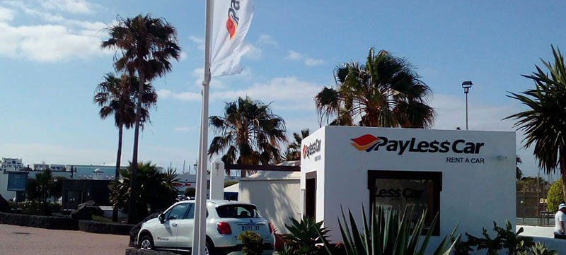 New car rental office in Playa Blanca 